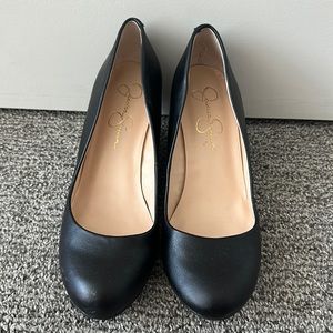 Jessica Simpson Wedge Faux Leather Pumps